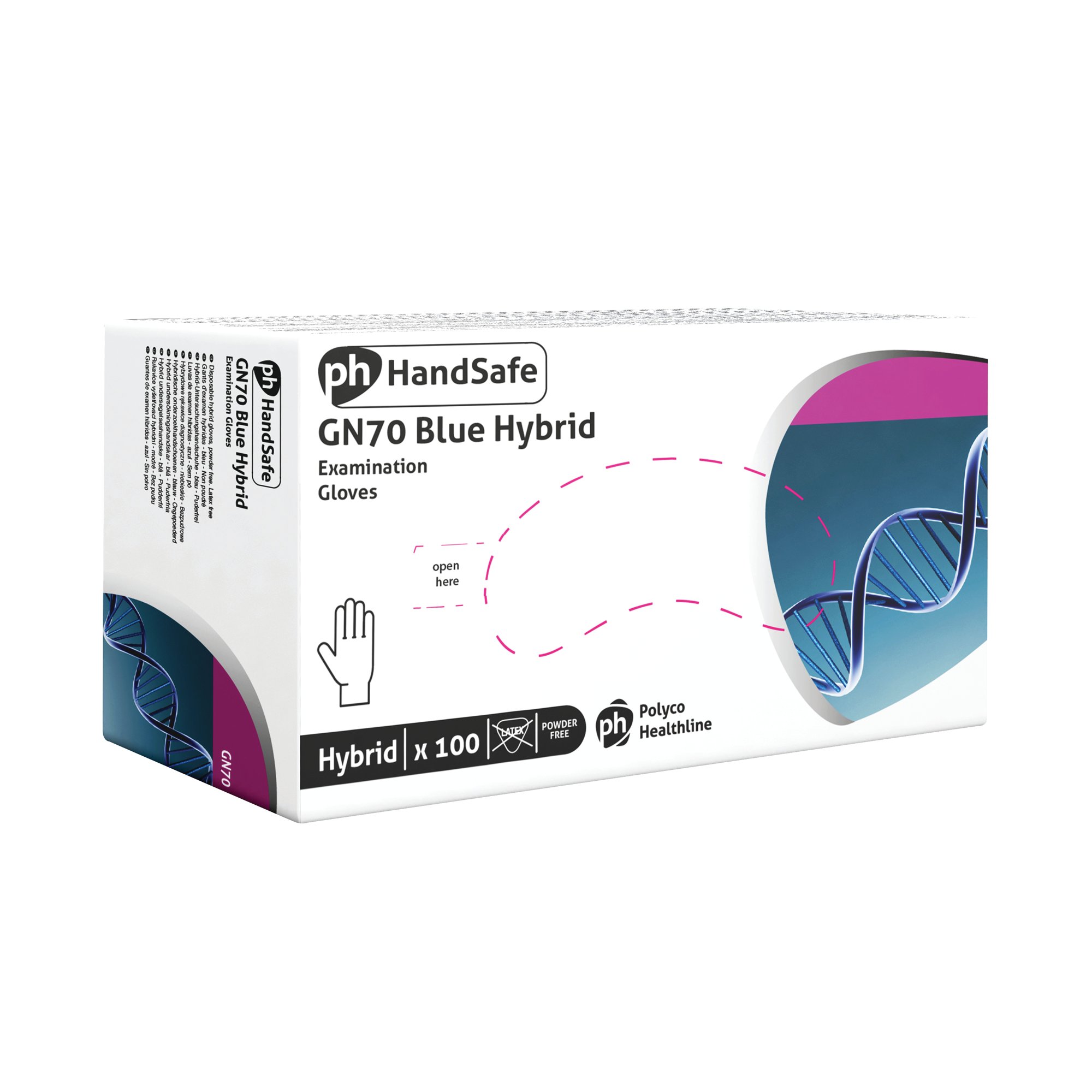 HandSafe Vinyl/Nitrile Mix PFGloves Medium Pack of 100 GN70 MEDIUM