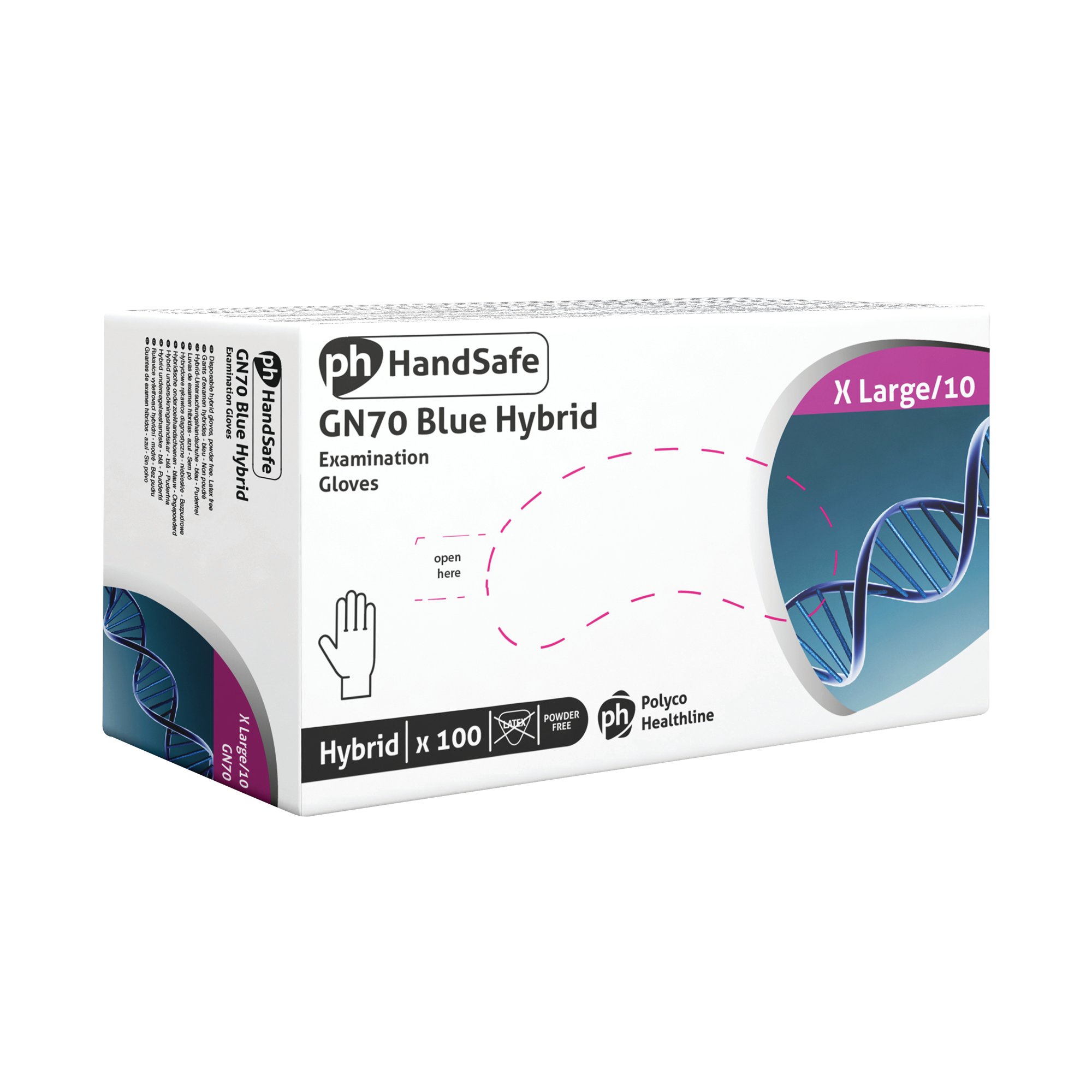 HandSafe Vinyl/Nitrile Mix PFGloves XL Pack of 100 GN70 EXTRA LARGE
