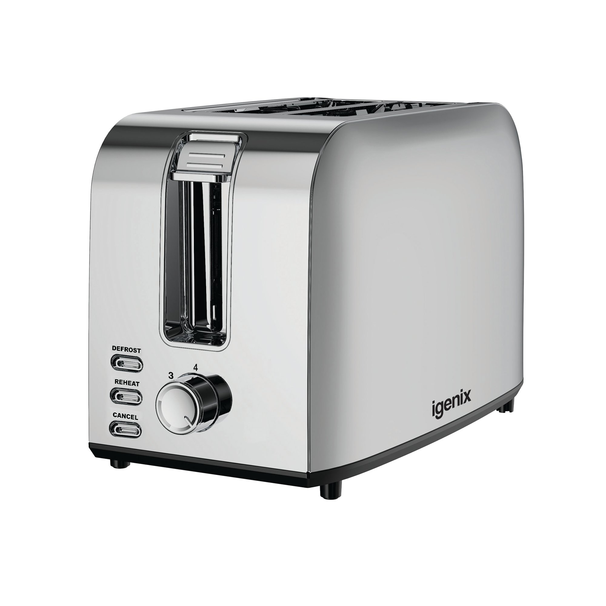 Igenix 2 Slice Toaster 750W Stainless Steel IGT0209SS