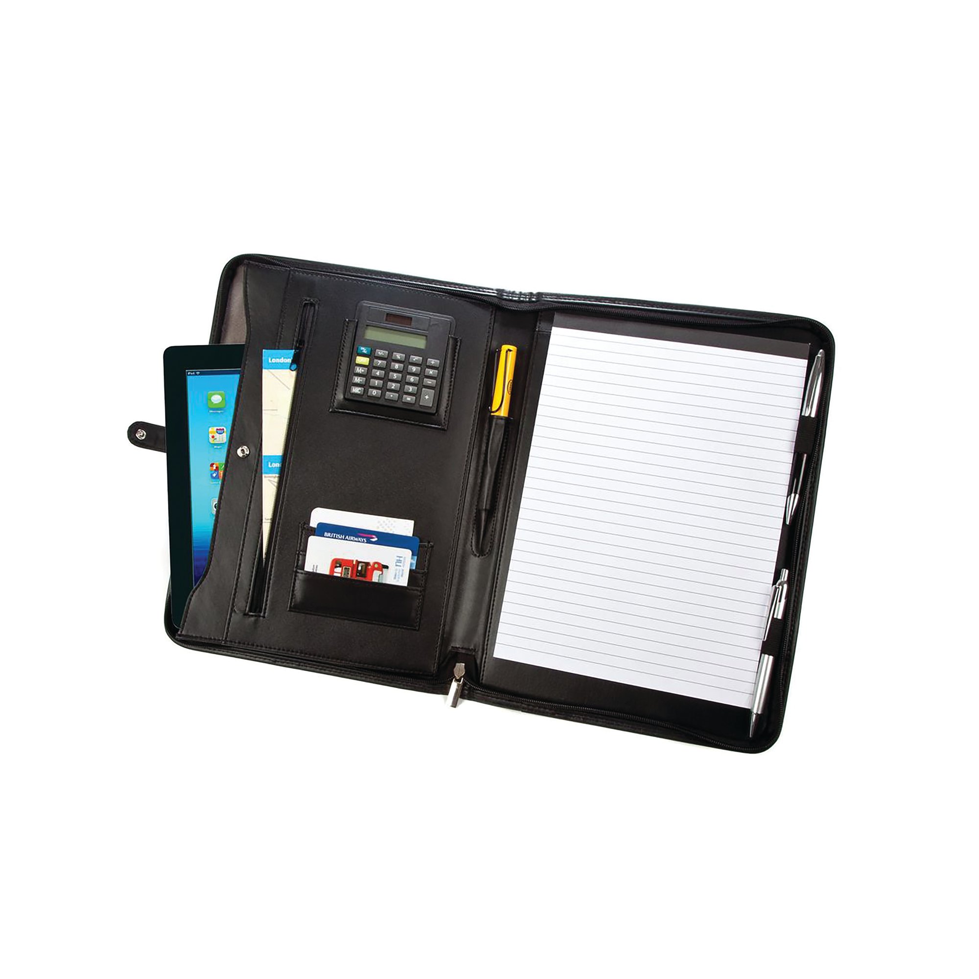 Monolith Tablet A4 Conference Folder with Calculator 2923