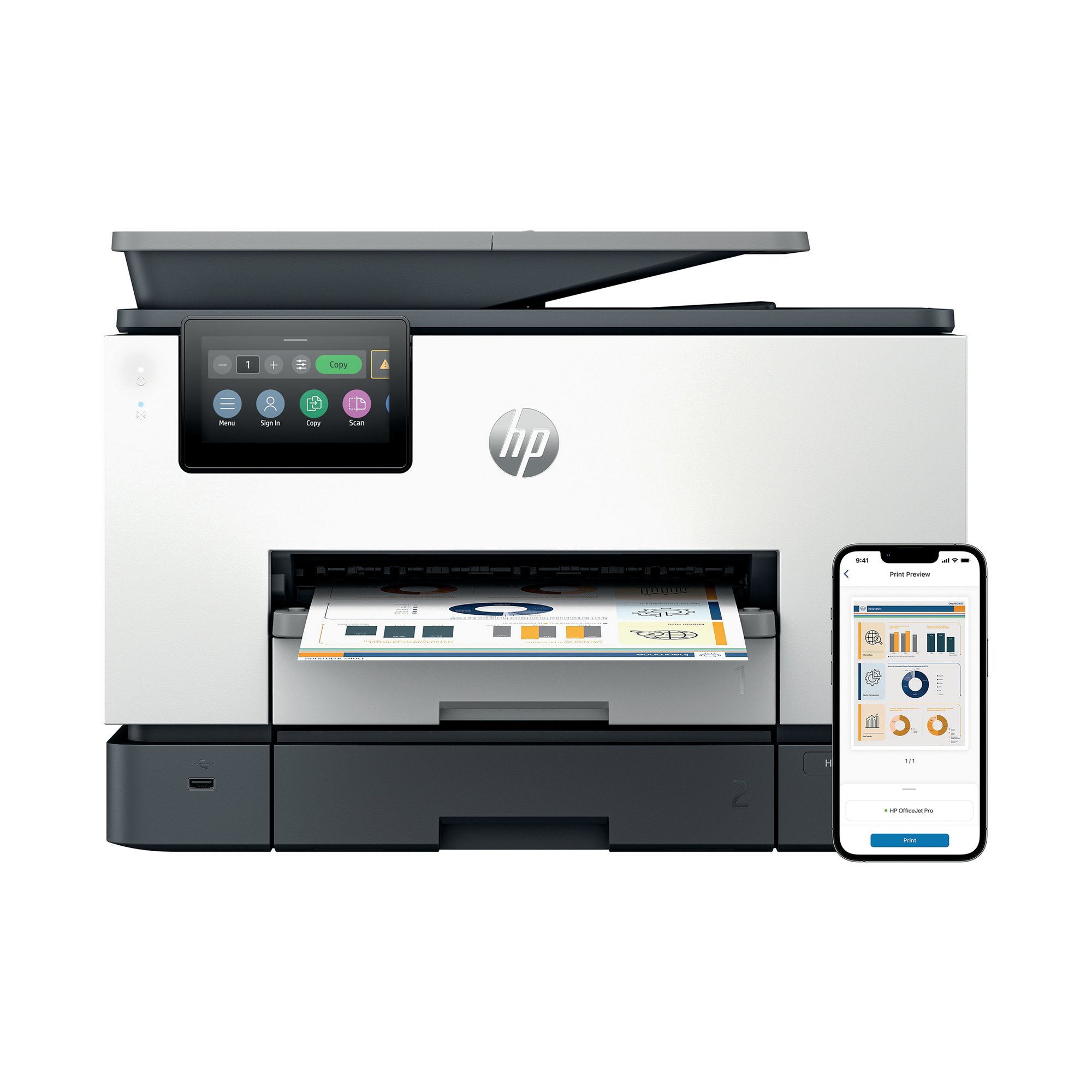 HP OfficeJet Pro 9130b A4 4-in-1 Wireless Colour Inkjet Printer 4U561B#687