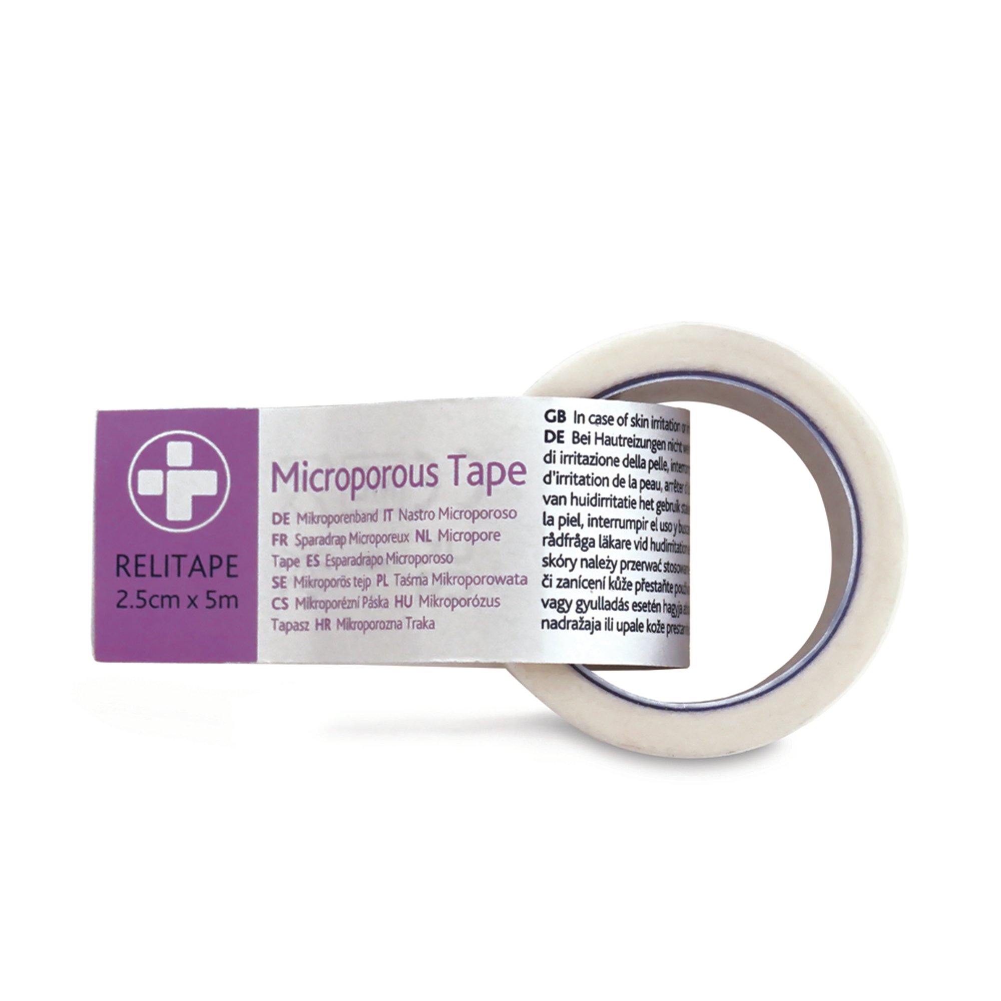 Reliance Medical Relitape Microporous Tape 2.5cmx5m (Pack of 12) 685