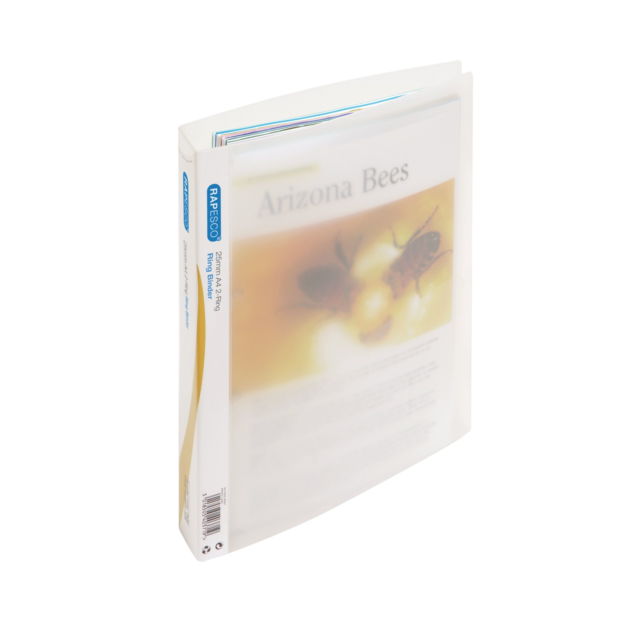 Rapesco 25mm 2 Ring Binder A4 Clear Pack of 10 0715