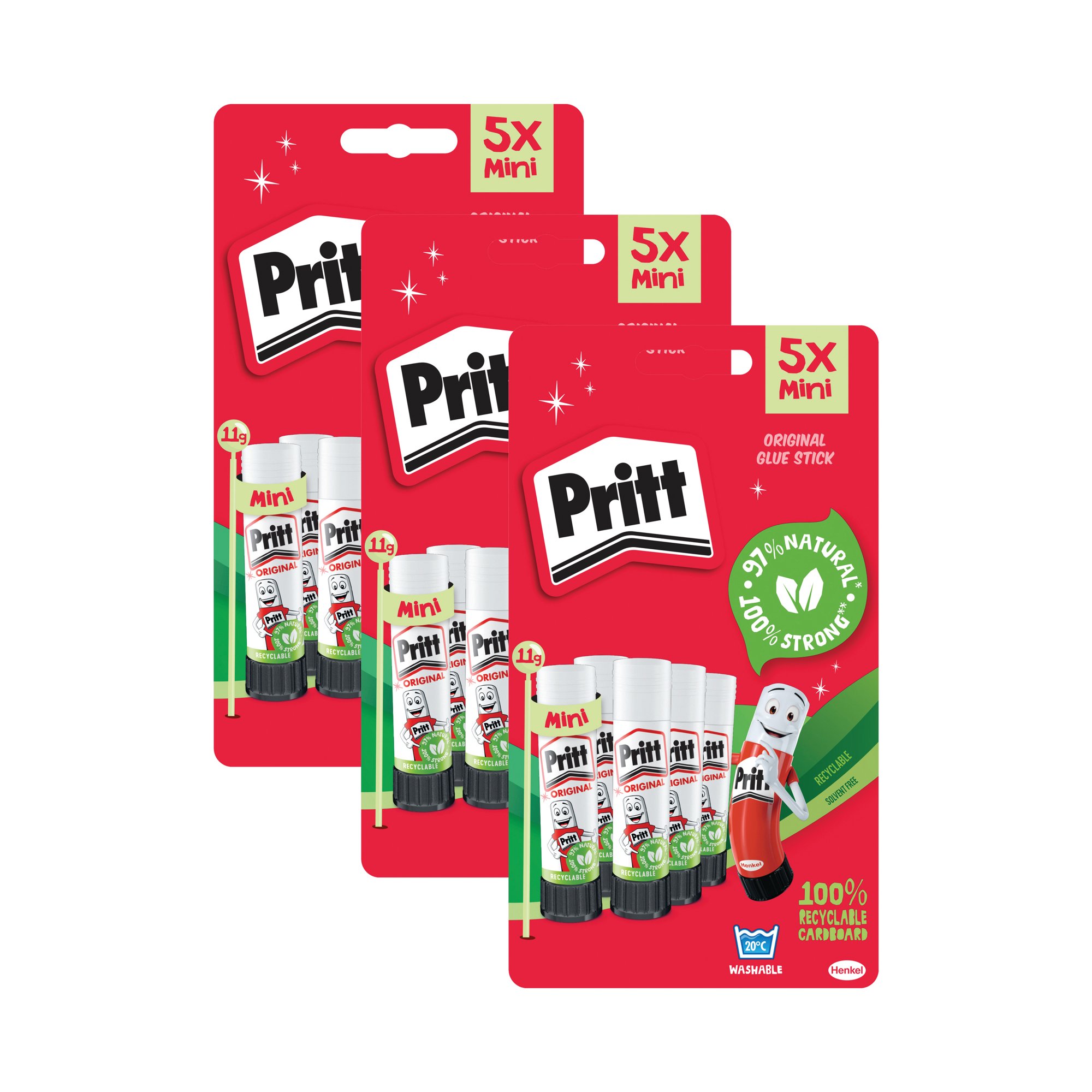 Pritt Stick Glue Stick 11g Pack of 5 Buy 2 Get One FREE