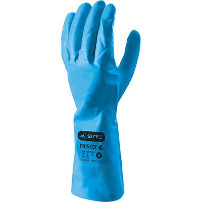 Skytec Frisco Blue Nitrile Chemical-Resistant Gloves 1 Pair 8