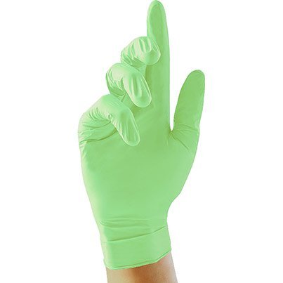 Unigloves Pearl Green Nitrile Disposable Gloves S (Pack of 100)