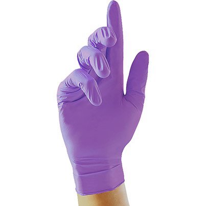 Unigloves Purple Nitrile Disposable Gloves Small (Pack of 100)