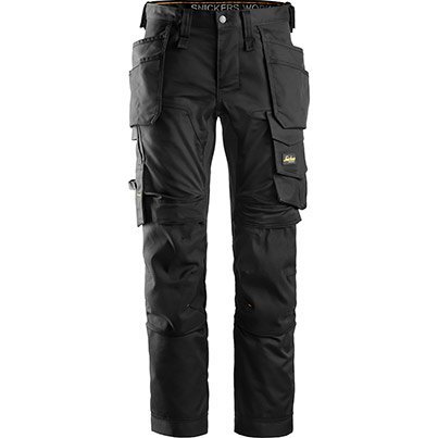 Snickers Workwear AllroundWork 6241 Men's Black Trousers with Holster Pockets 31R 046