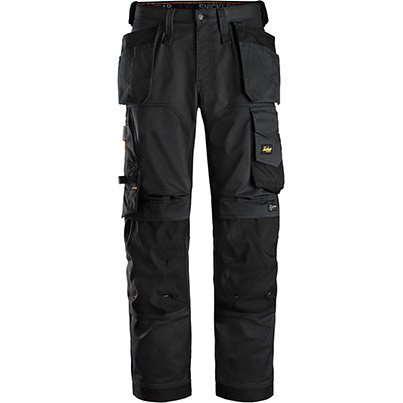 Snickers Workwear AllroundWork 6251 Men's Black Trousers with Holster Pockets 31R 044