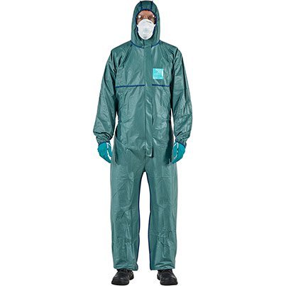 Ansell AlphaTec 2000 Standard Model 111 Green Chemical Coverall M