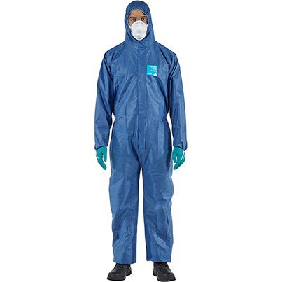 Ansell AlphaTec 1500 Plus Model 111 Blue Chemical Coverall M