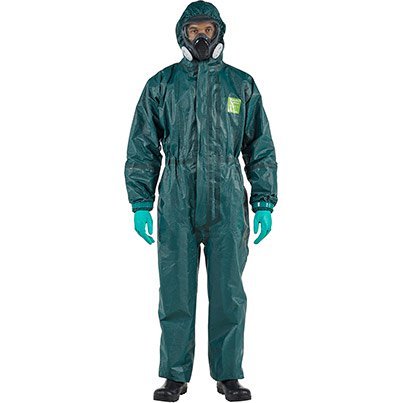 Ansell AlphaTec 4000 Model 111 Green Chemical Coverall L