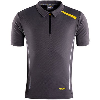 Trojan Men's Grey Polo T-Shirt S