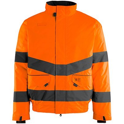 Arco Orange Waterproof Hi-Vis Bomber Jacket S