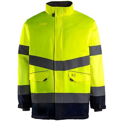 Arco Yellow/Navy Waterproof Hi-Vis Coat S