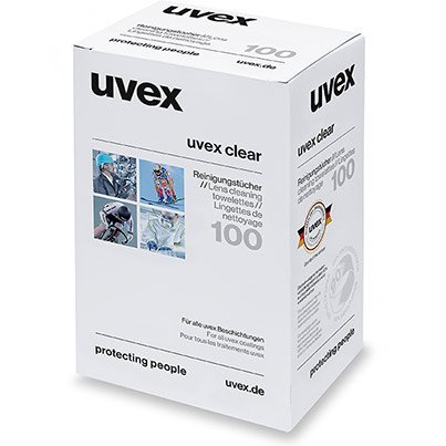 Uvex Lens Cleaning Towelettes (Pack of 100)