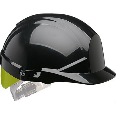 Centurion Reflex Black/Hi-Vis Yellow Slip-Ratchet Safety Helmet