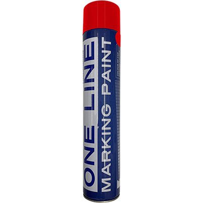 One Line Red Line Marker Paint Spray 750ml (Pack of 12)