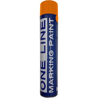 One Line Orange Line Marker Paint Spray 750ml (Pack of 12)