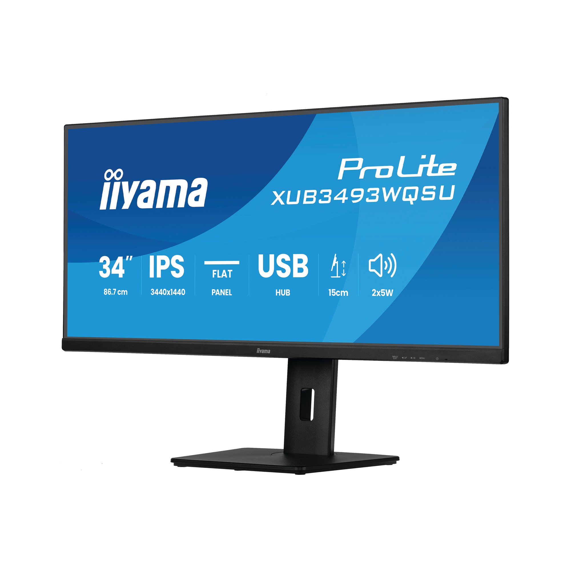 iiyama ProLite 34 Inch Monitor IPS UWQHD XUB3493WQSU-B6