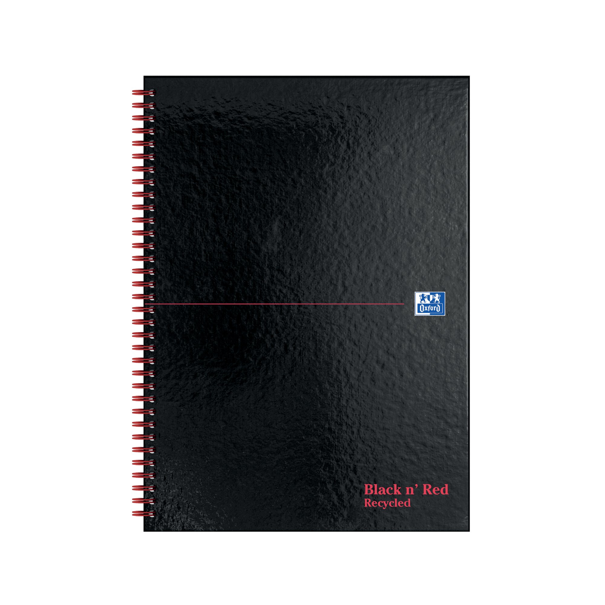 BlackNRed Hardback Wirebound Recycled Notebook A4 (Pack of 2) 400194990