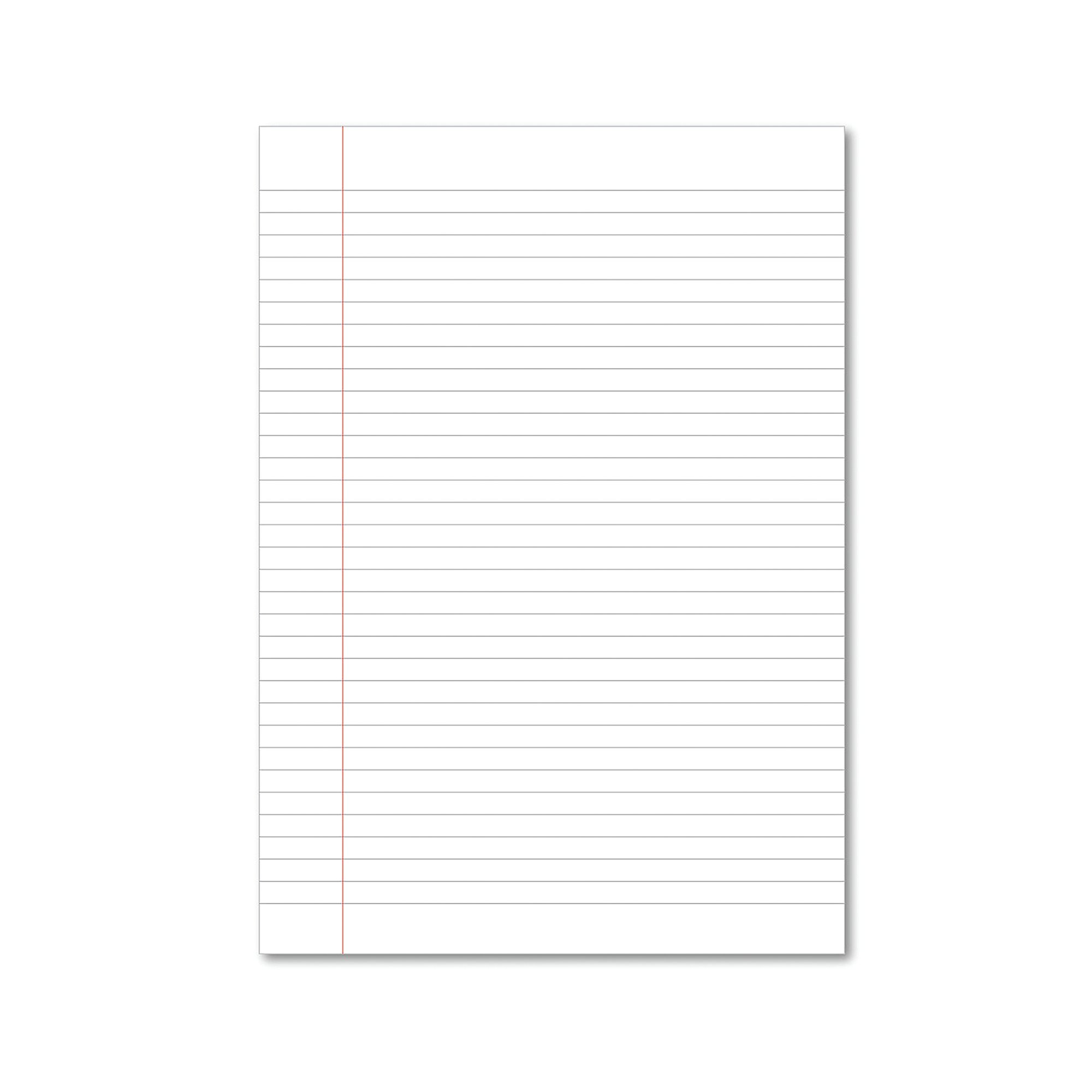 Hamelin Loose Leaf Paper 8mm Lined 1000 Page Unpunched with Margin A4 (Pack of 5) 100104040