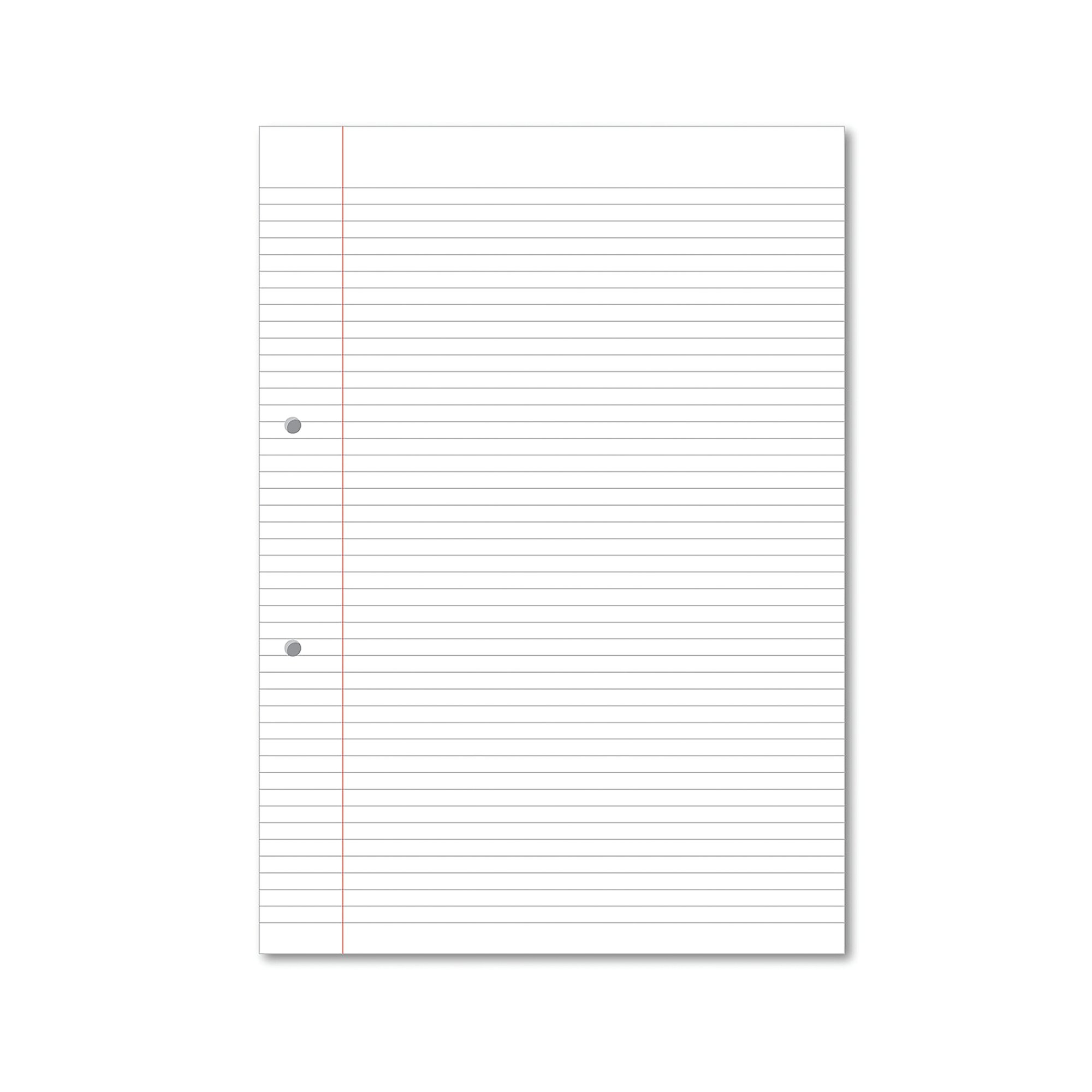 Hamelin Loose Leaf Paper 6mm Lined 1000 Page Punched 2 Hole A4 (Pack of 5) 100100617