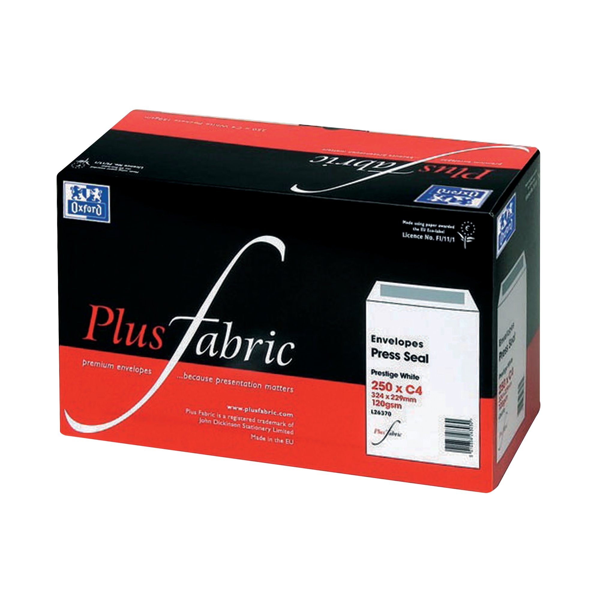 Plus Fabric C4 Envelope Pocket Window Peel and Seal 120gsm White (Pack of 250) L23970