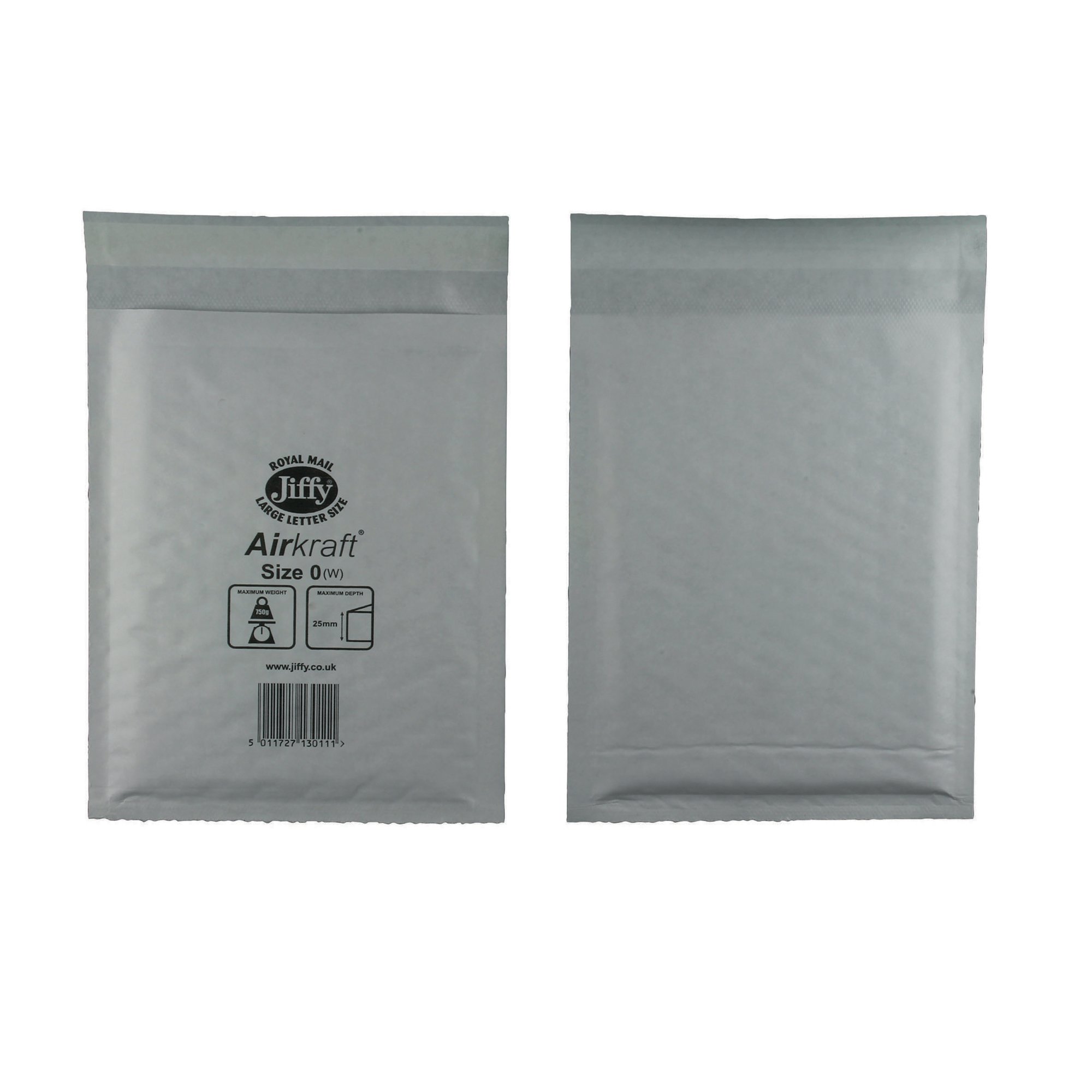 Jiffy AirKraft Size 0 Bubble Lined Mailer White Pack of 100 MAKC88003