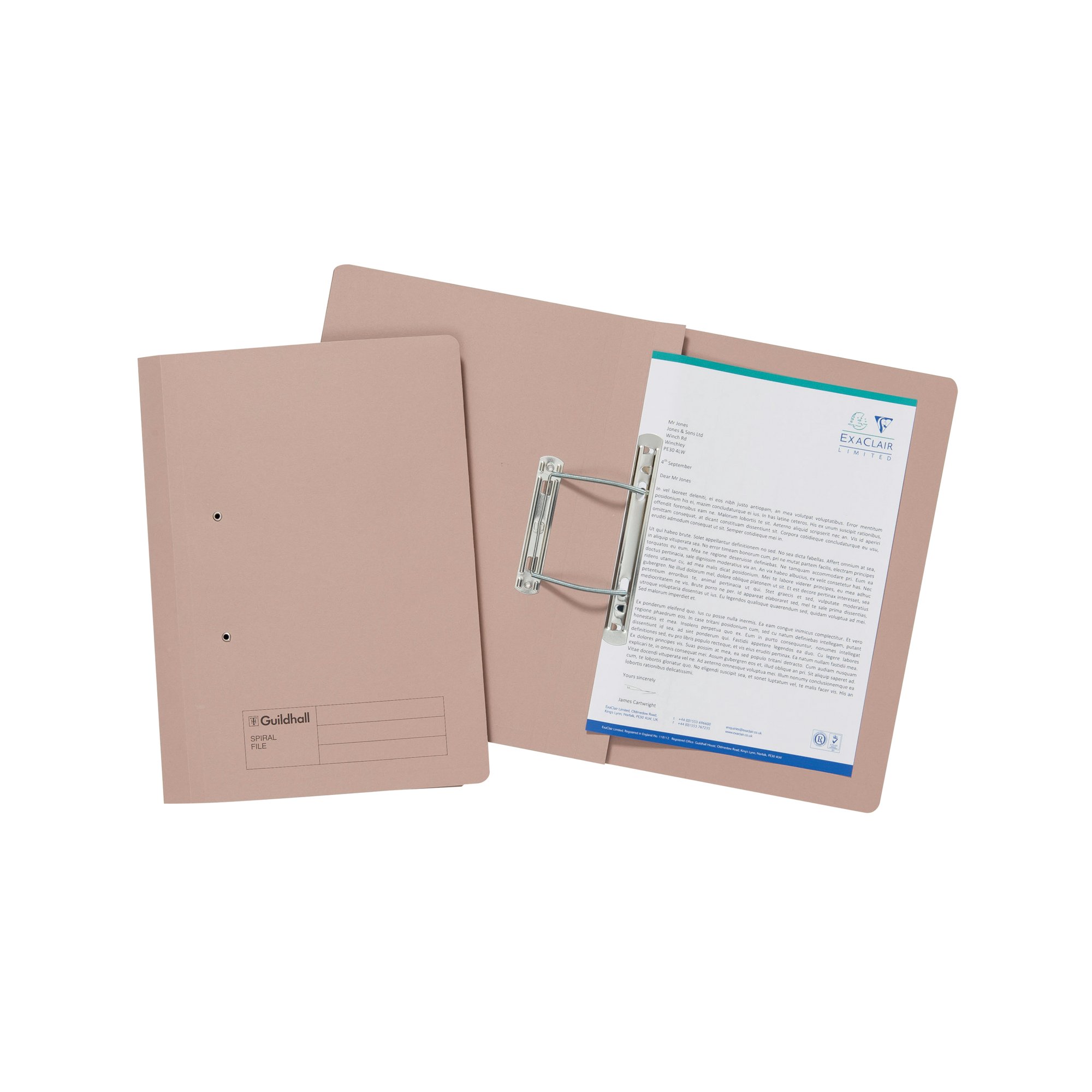 Exacompta Guildhall Transfer File 285gsm Foolscap Buff (Pack of 25) 346-BUFZ