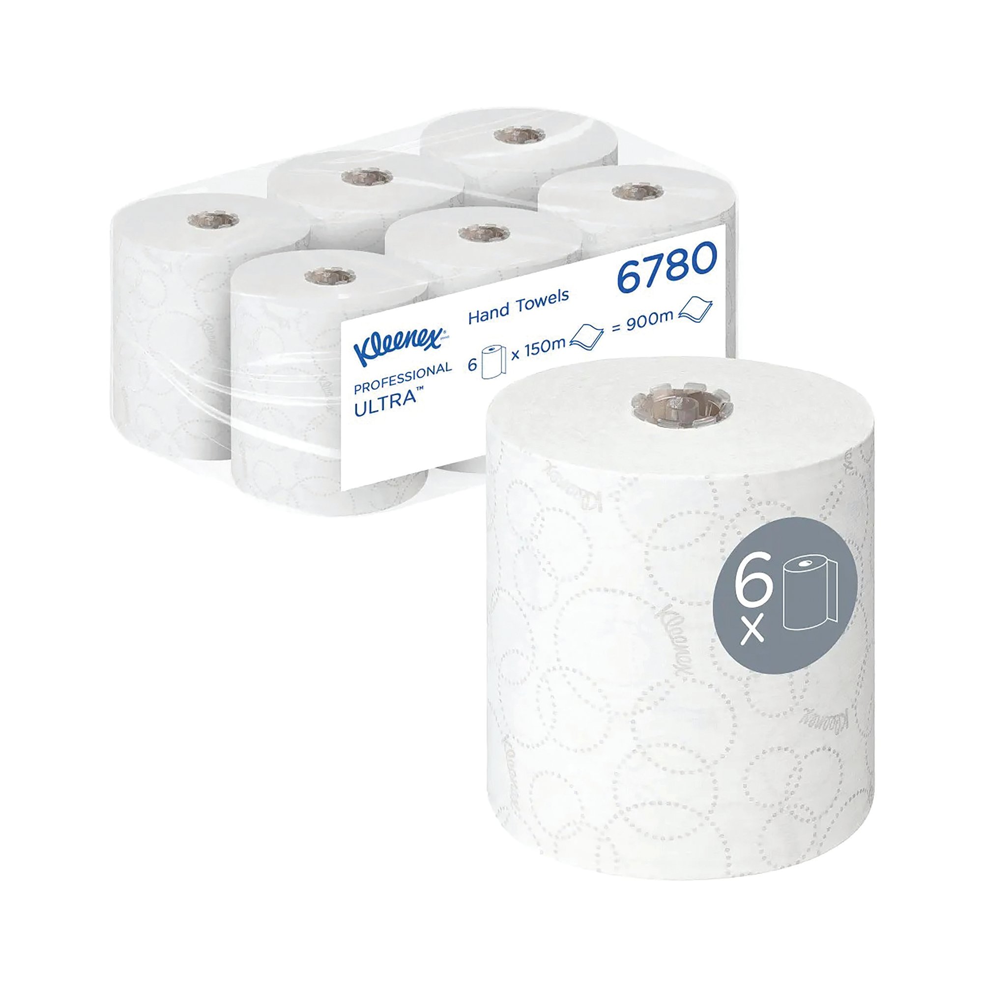 Kleenex Ultra 2-Ply Hand Towel Roll 150m White (Pack of 6) 6780