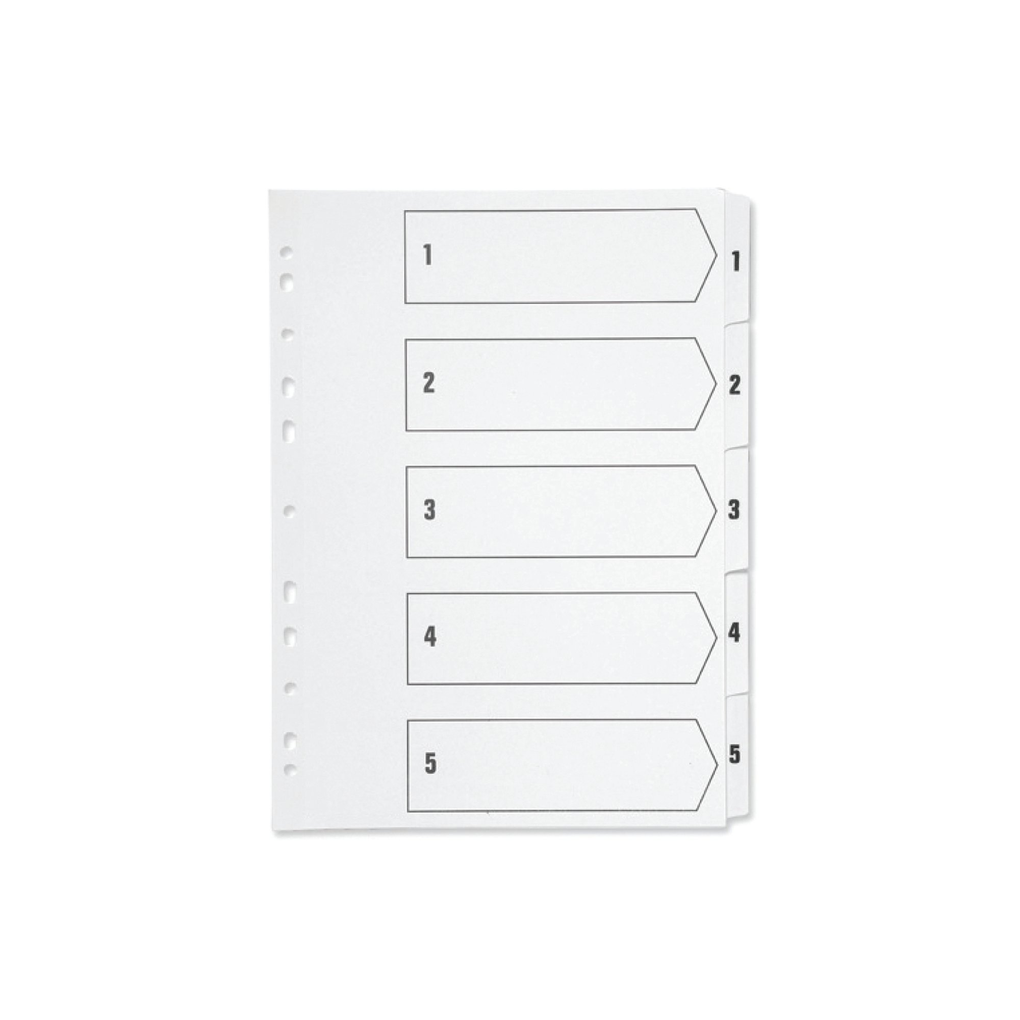 Q-Connect 1-5 Index Multi-punched Polypropylene White A4 KF01352