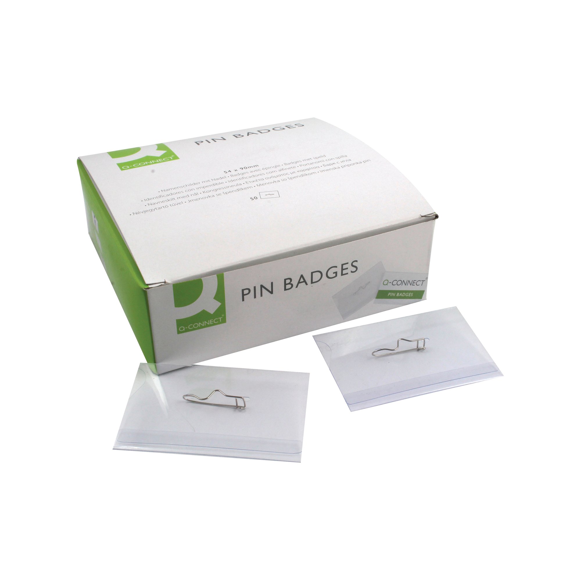 Q-Connect Pin Badge 54x90mm Pack of 50 KF01564