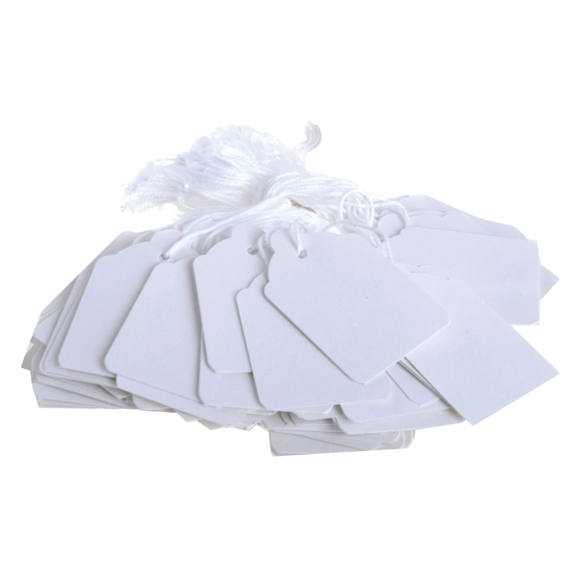 Strung Ticket 30x21mm White (1000 Pack) KF01617
