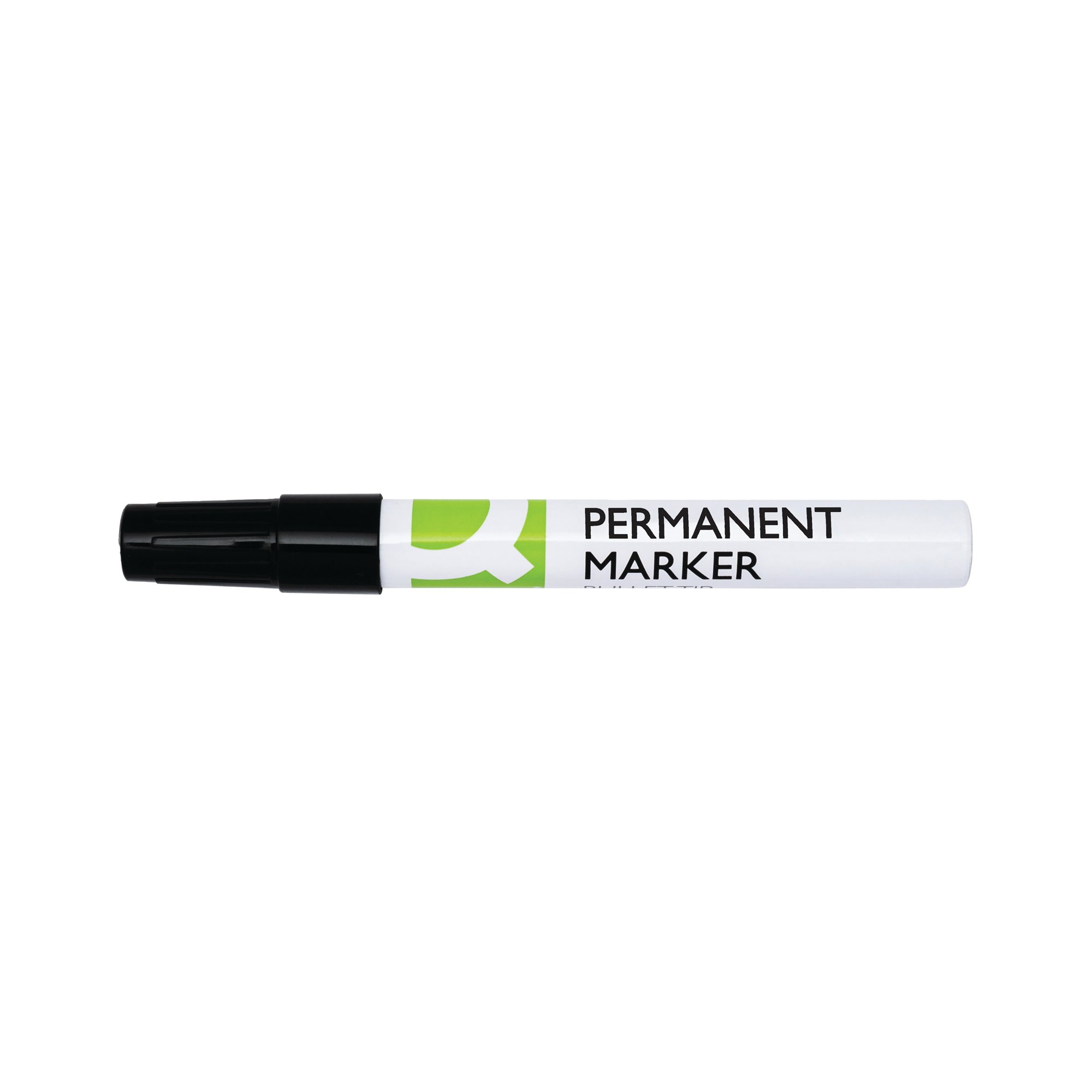 Q-Connect Permanent Marker Bullet Tip 4mm Black Pack of 10 KF11708