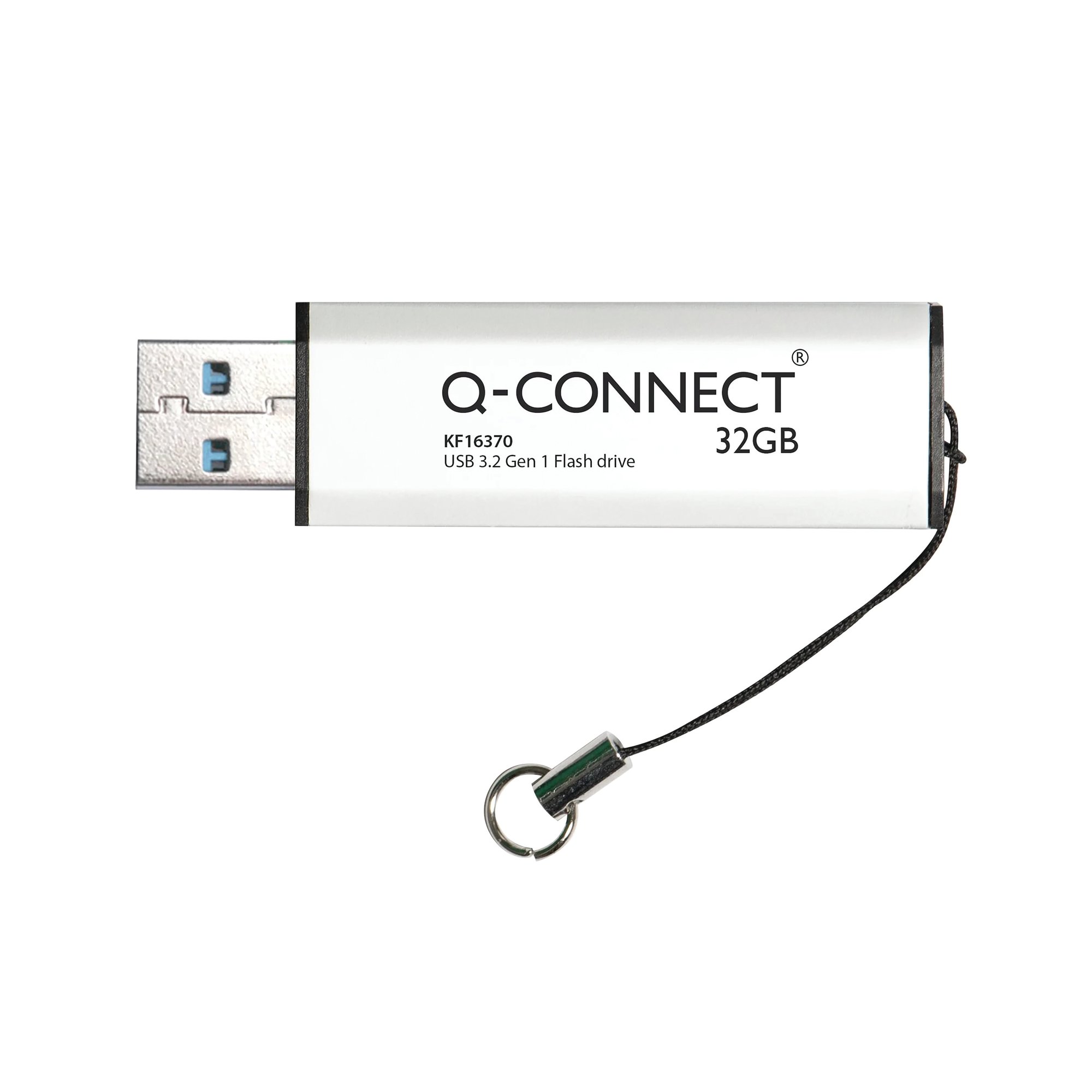 Q-Connect USB 3.0 Slider 32GB Flash Drive Silver/Black KF16370