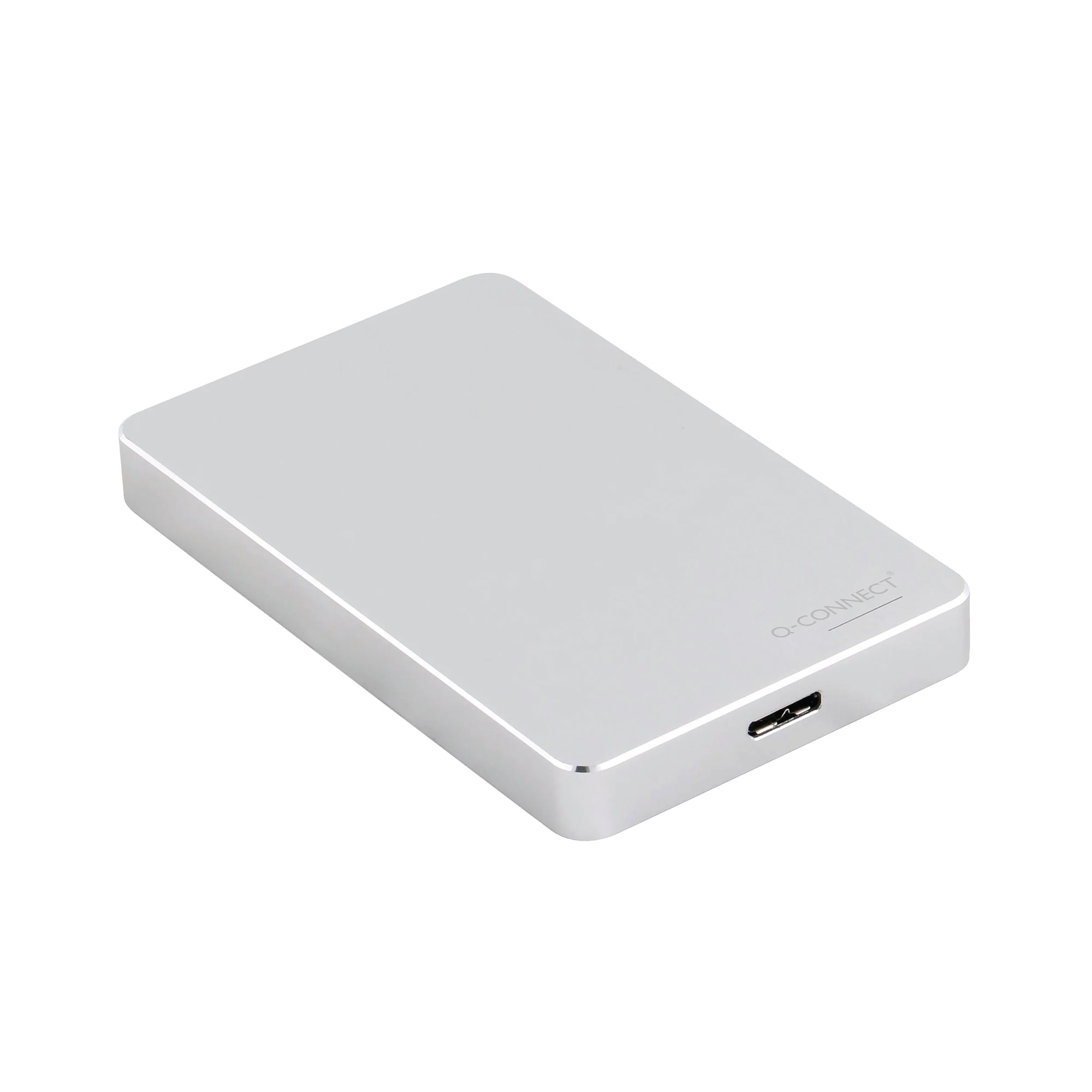 Q-Connect Portable External Hard Drive 2TB with USB Cable Silver KF18084