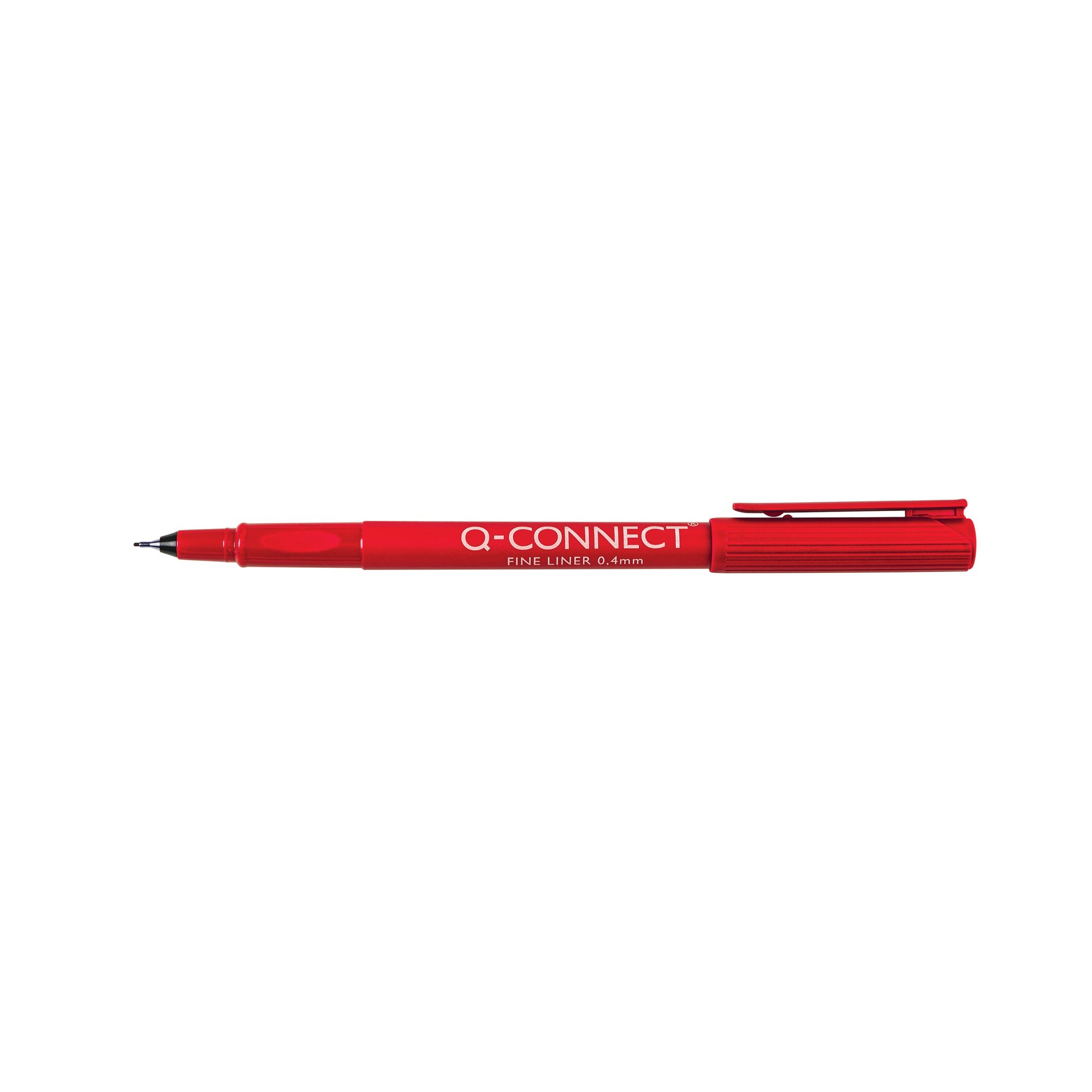 Q-Connect Fineliner Pen 0.4mm Red (Pack of 10) KF25009