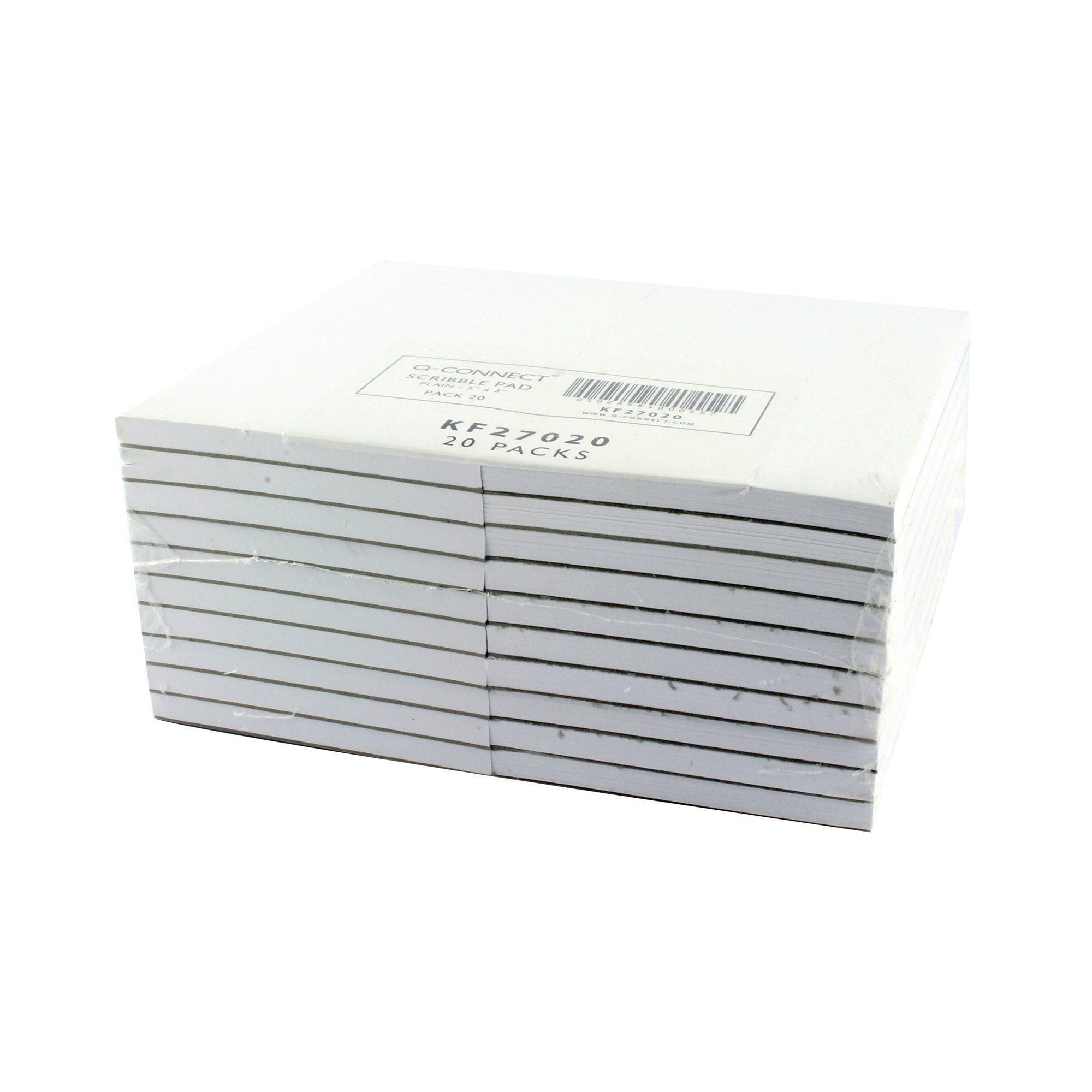 Q-Connect Plain Scribble Pad 160 Pages 127x76mm (Pack of 20) KF27020