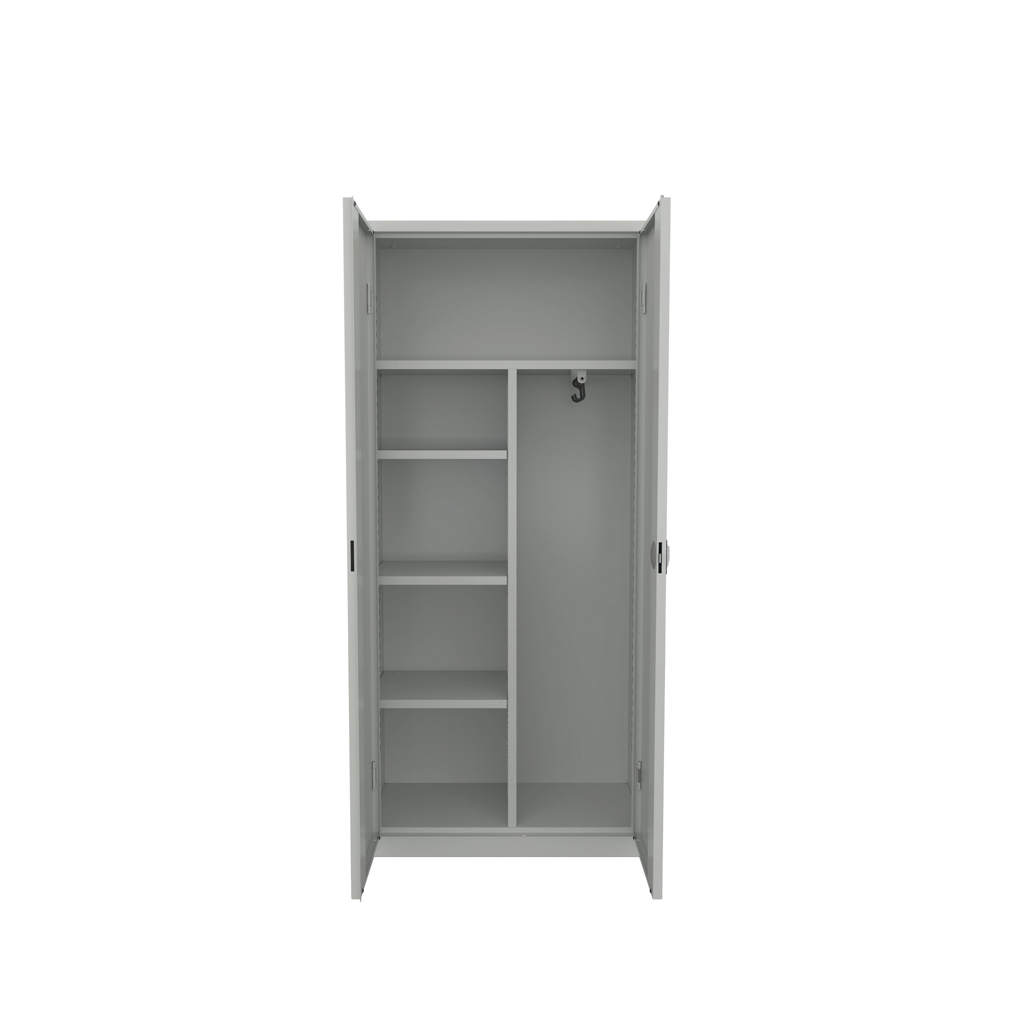 5 Star Janitorial Cleaning Cupboard Locker Steel Silver KF70110