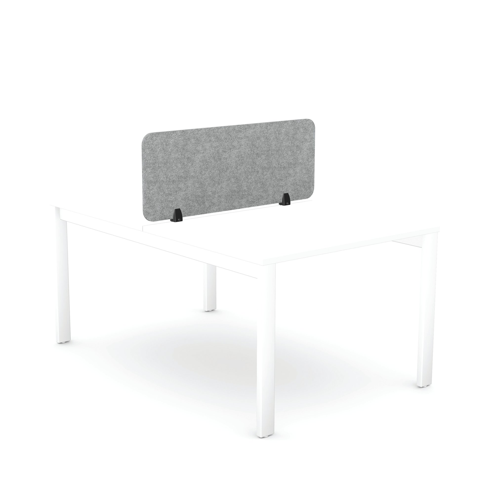 5 Star Desk Mounted PET Screen 1190x400mm Grey KF70118