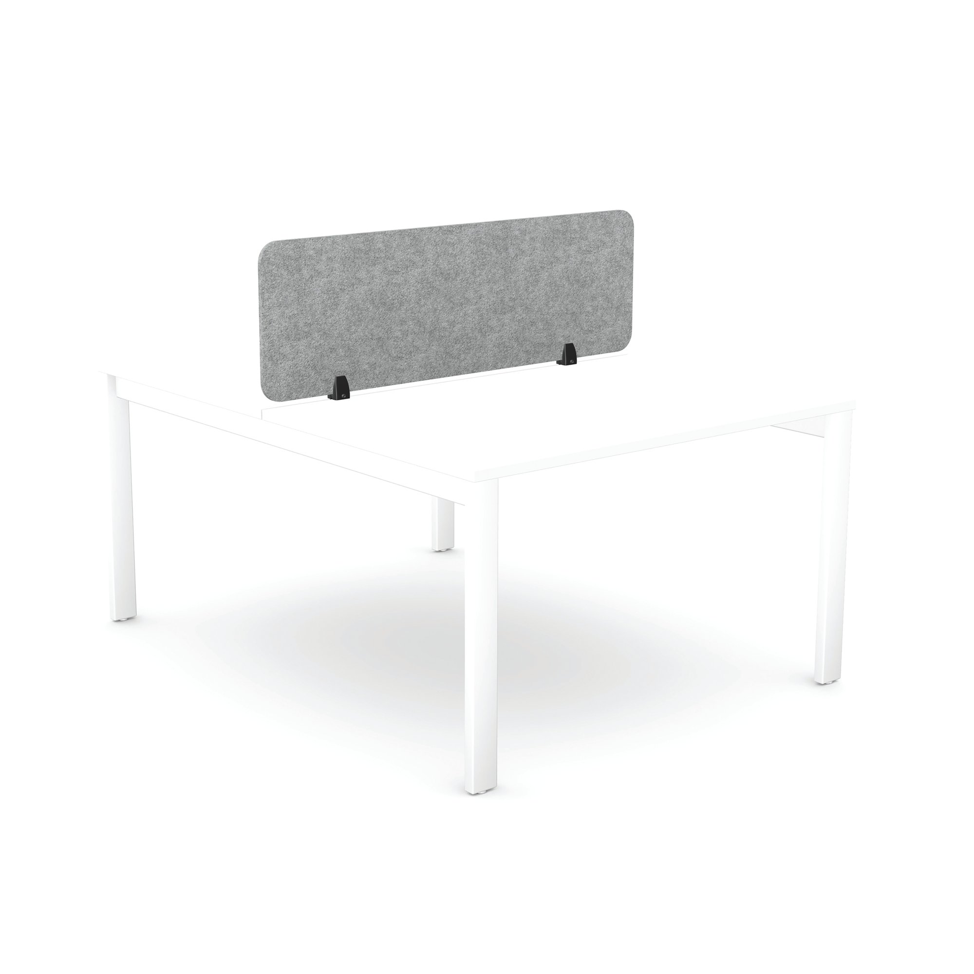 5 Star Desk Mounted PET Screen 1390x400mm Grey KF70121