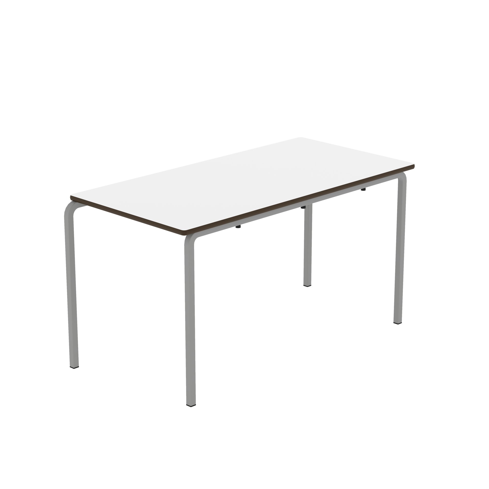 Titan Crush Bent Frame Table 1200x600x640mm White/Grey KF70447