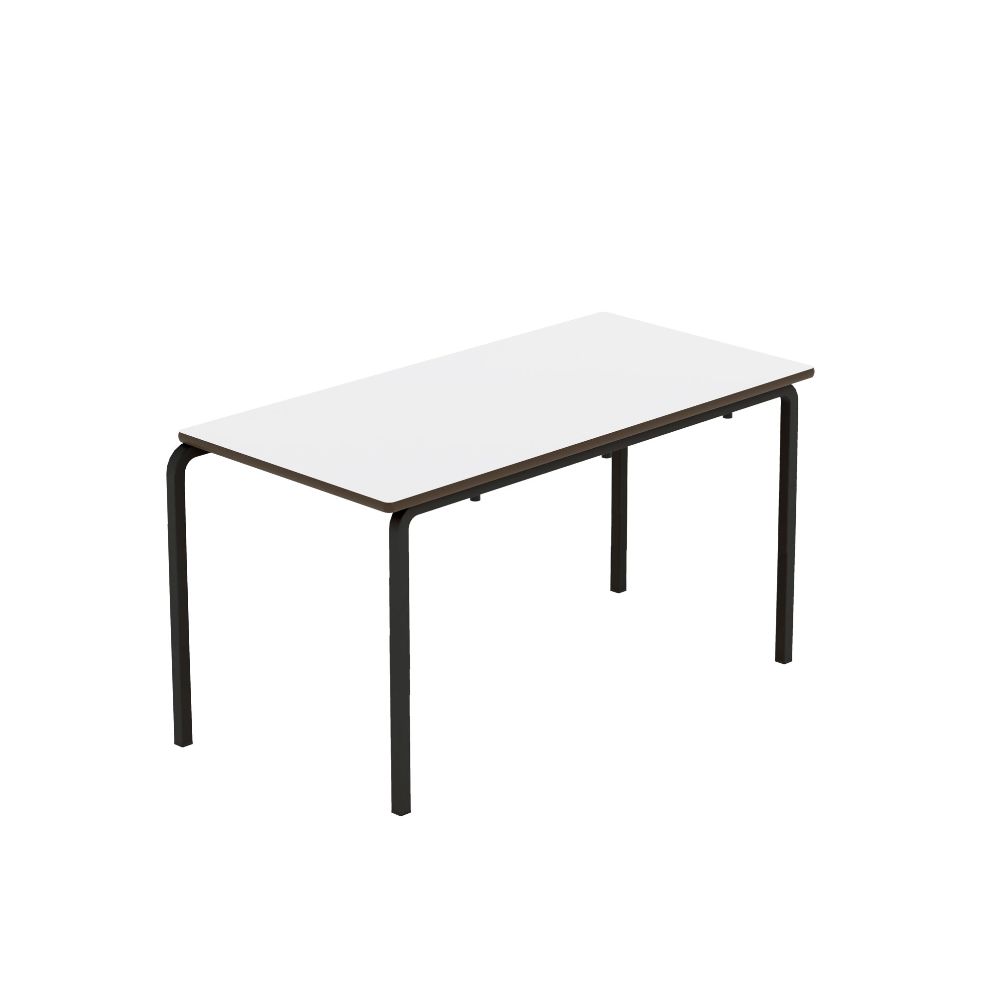 Titan Crush Bent Frame Table 1100x550x590mm White/Black KF70470