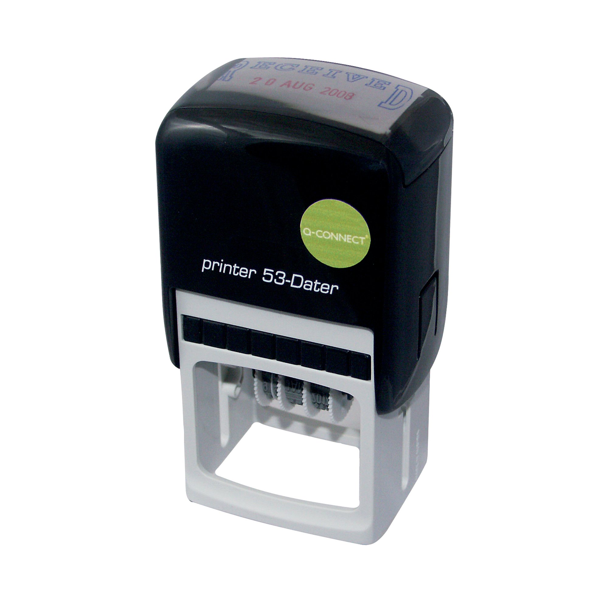 Q-Connect Voucher for Custom Self-Inking Date Stamp 43x28mm KF71433