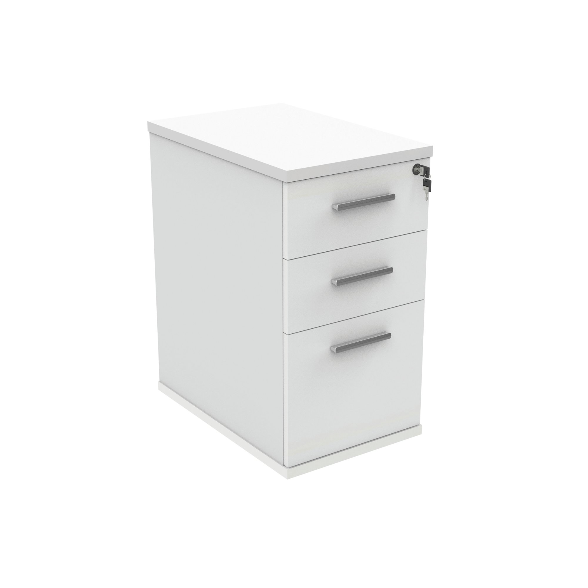 Astin 3 Drawer Desk High Pedestal Lockable 404x600x730mm Arctic White KF77716