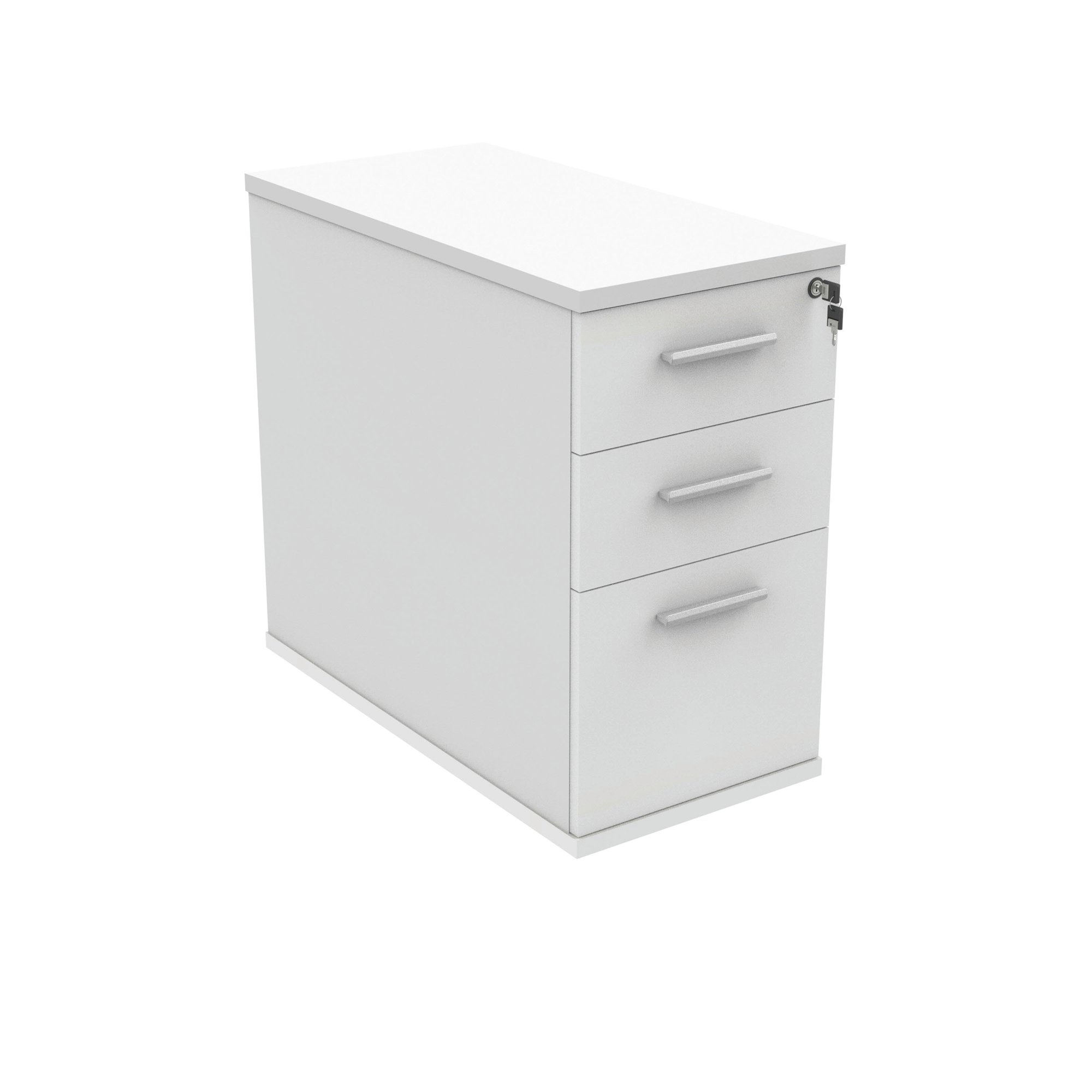 Astin 3 Drawer Desk High Pedestal Lockable 404x800x730mm Arctic White KF77720