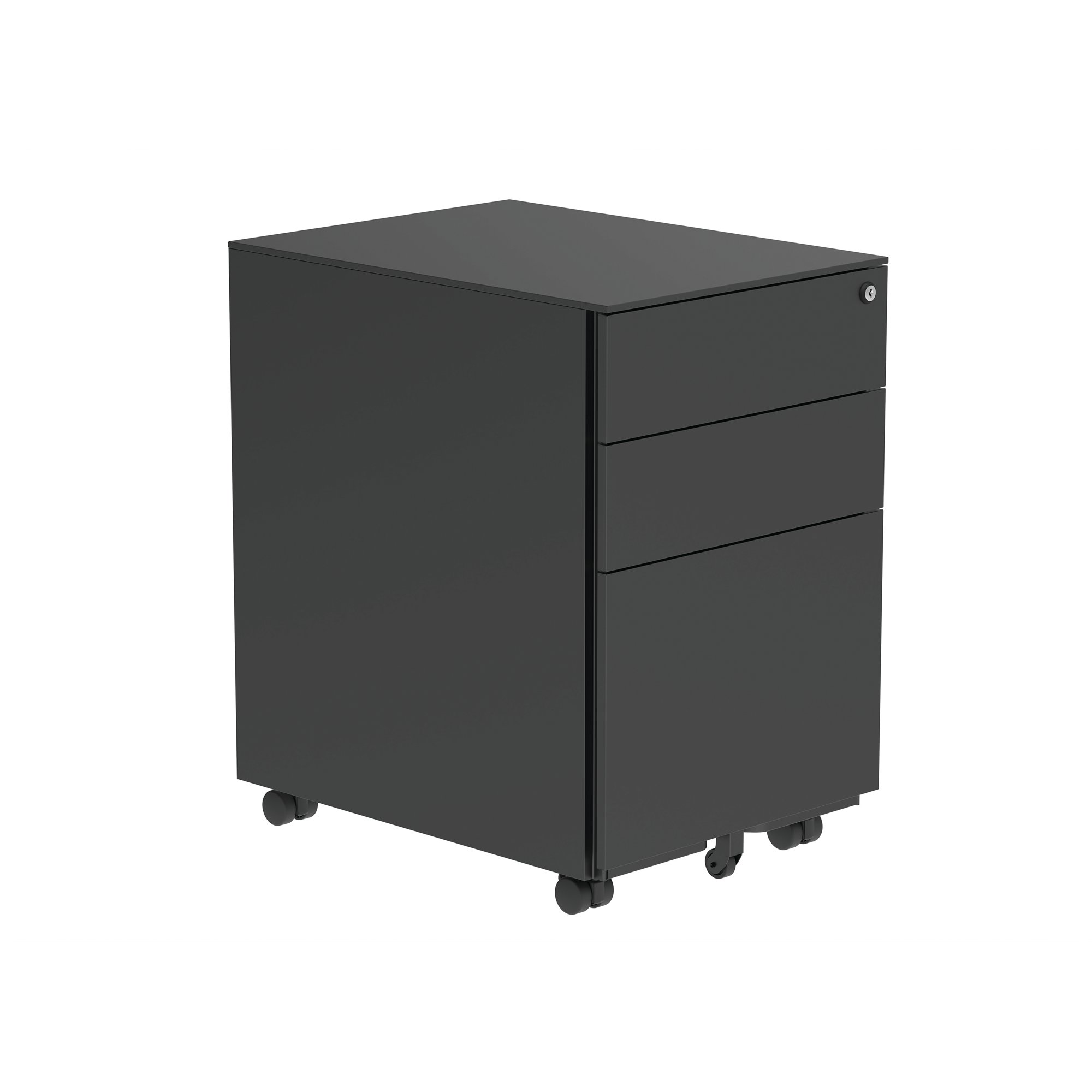 Astin 3 Drw Mobile Under Desk Steel Pedestal 390x524x595mm Blk KF77750