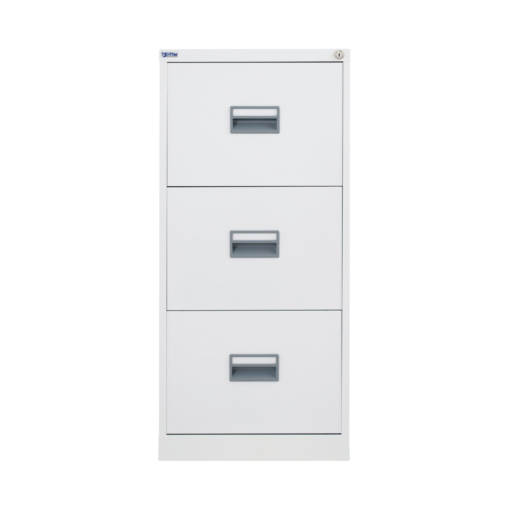 Talos 3 Drawer Filing Cabinet 465x620x1000mm White TCS3FC-WH