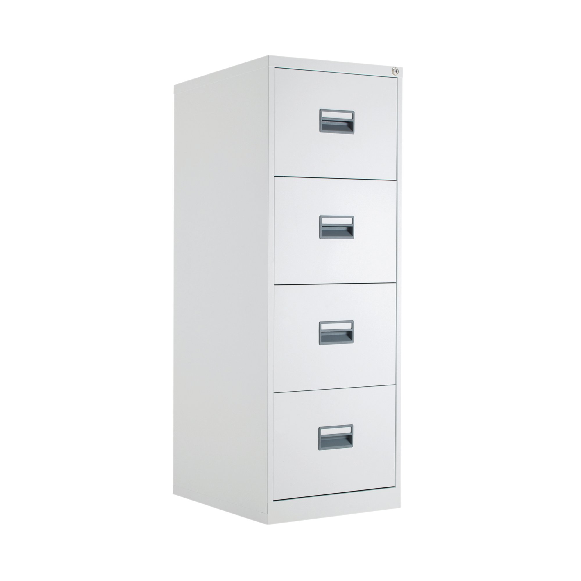Talos 4 Drawer Filing Cabinet 465x620x1300mm White TCS4FC-WH